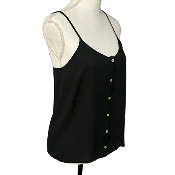 Forever 21 size S gorgeous black tank with spaghetti straps EUC - Picture 2 of 8